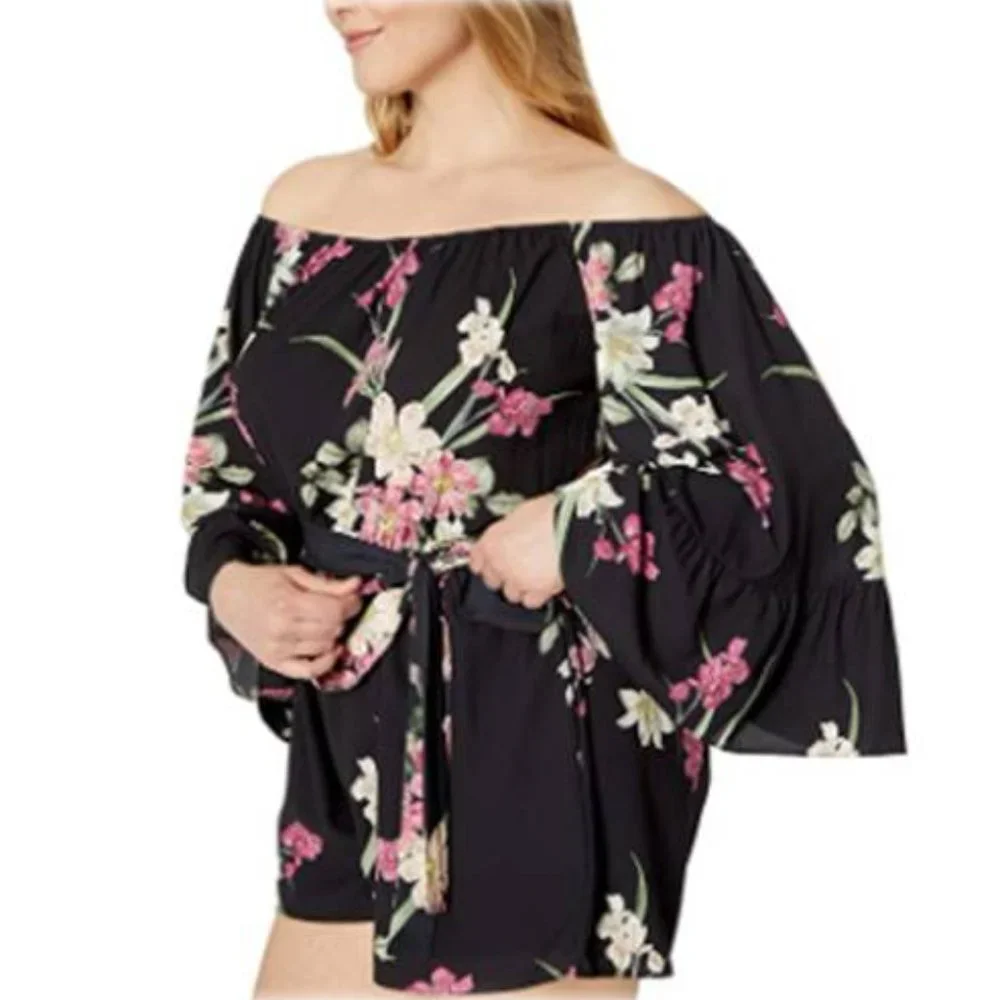 NWT City Chic Women's Plus Size Off Shoulder Romper - Picture 3 of 8